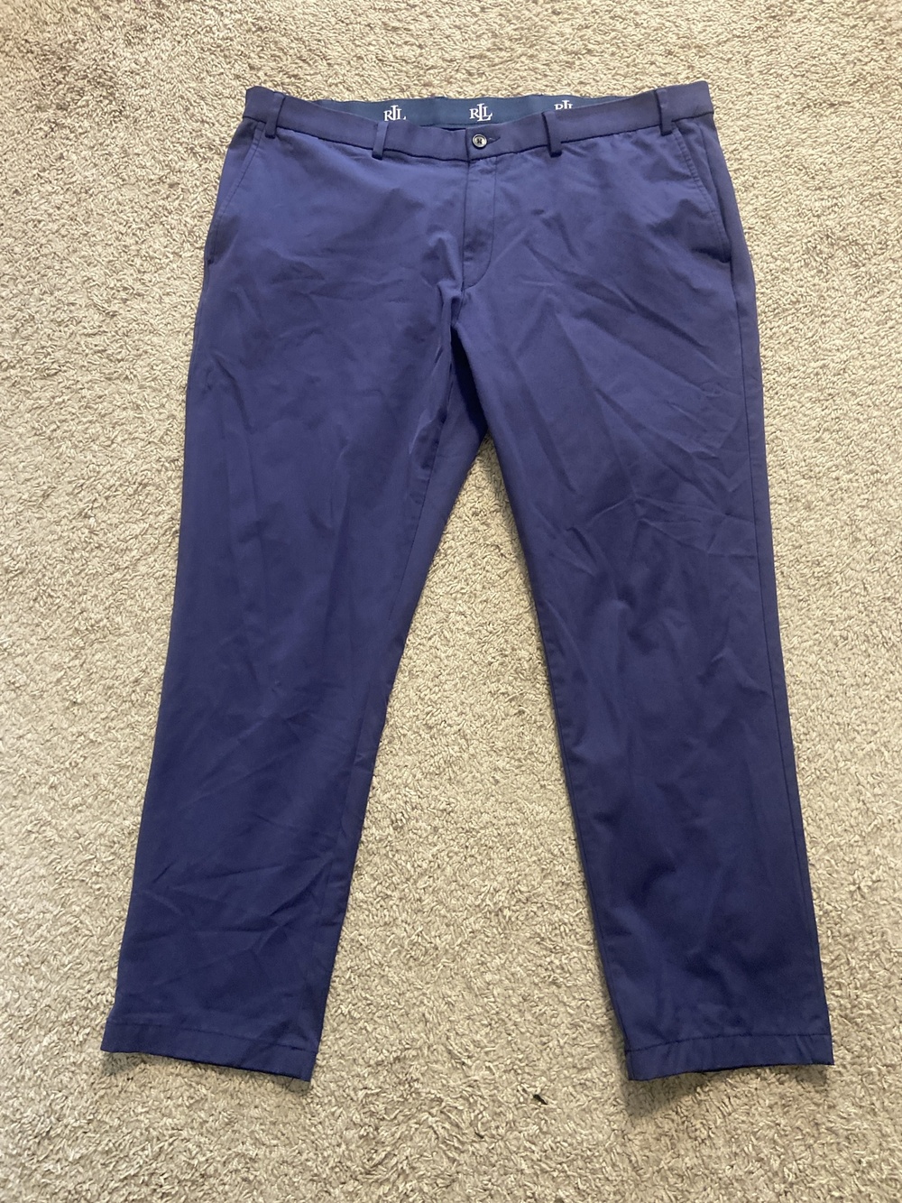 Lauren Ralph Lauren Pants Mens 36x30 Blue Chino Straight Leg Casual Pockets
